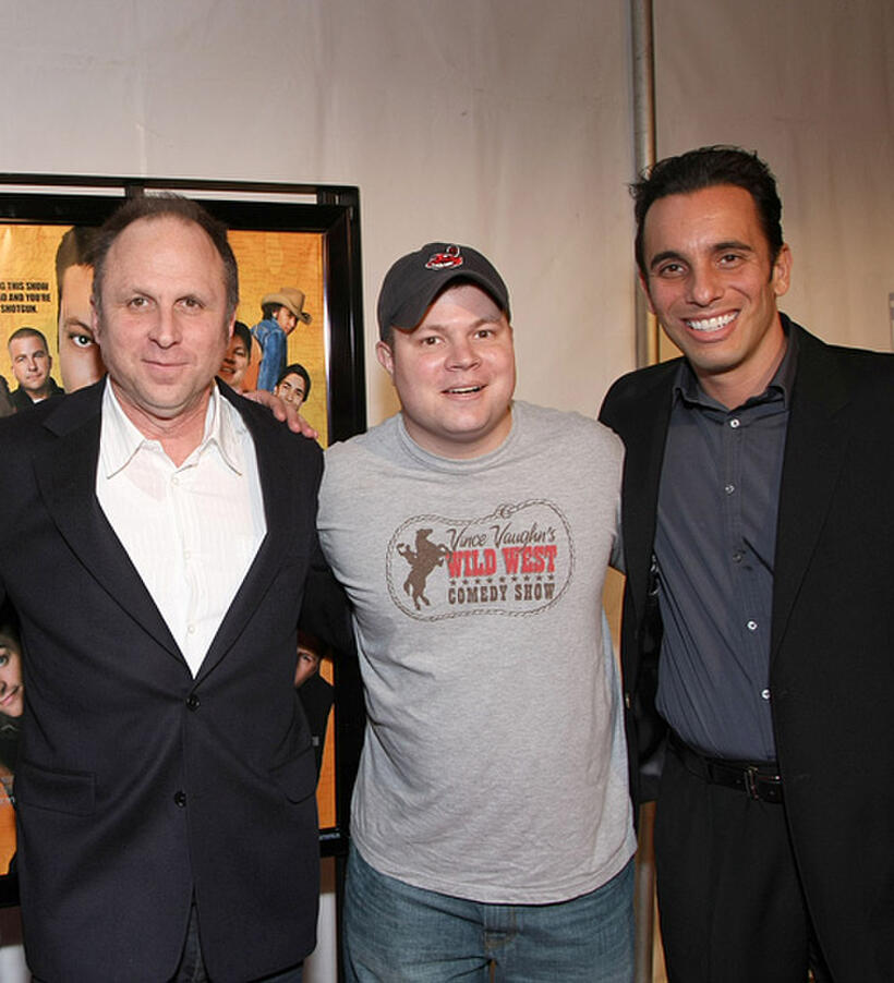 Picture House president Bob Berney, John Caparulo and Sebastian Maniscalco at the California premiere of "Vince Vaughn's Wild West Comedy Show."