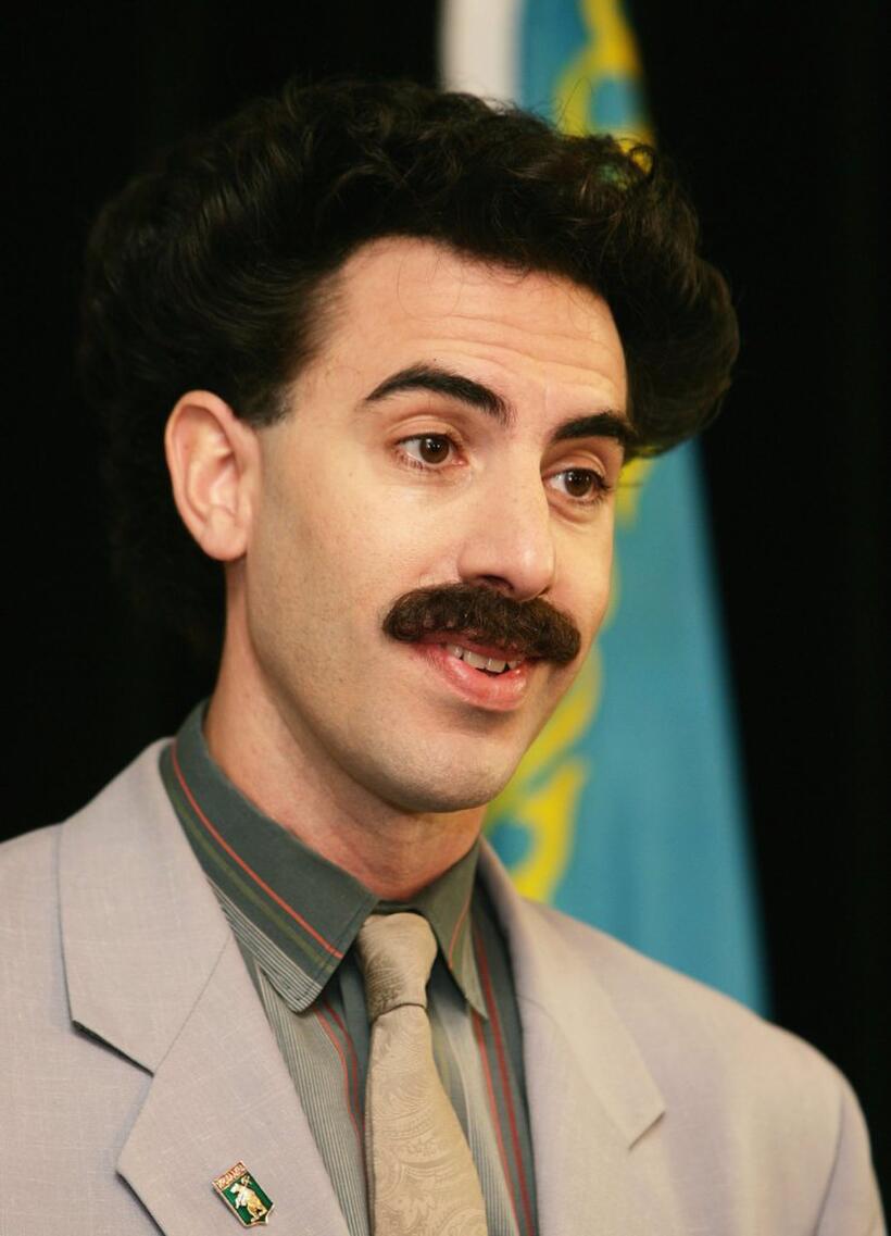 Sacha Baron Cohen at a press conference for "Borat Cultural Learnings Of America".