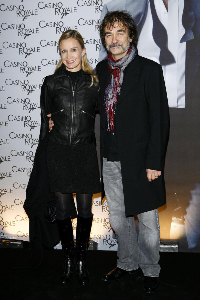 Catherine Marchal and Olivier Marchal at the French premiere of "Casino Royale."