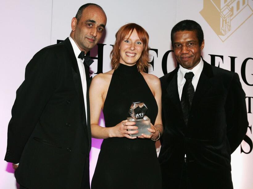 Art Malik, Christine Butler and Hugh Quarshie at the Press Association annual awards.