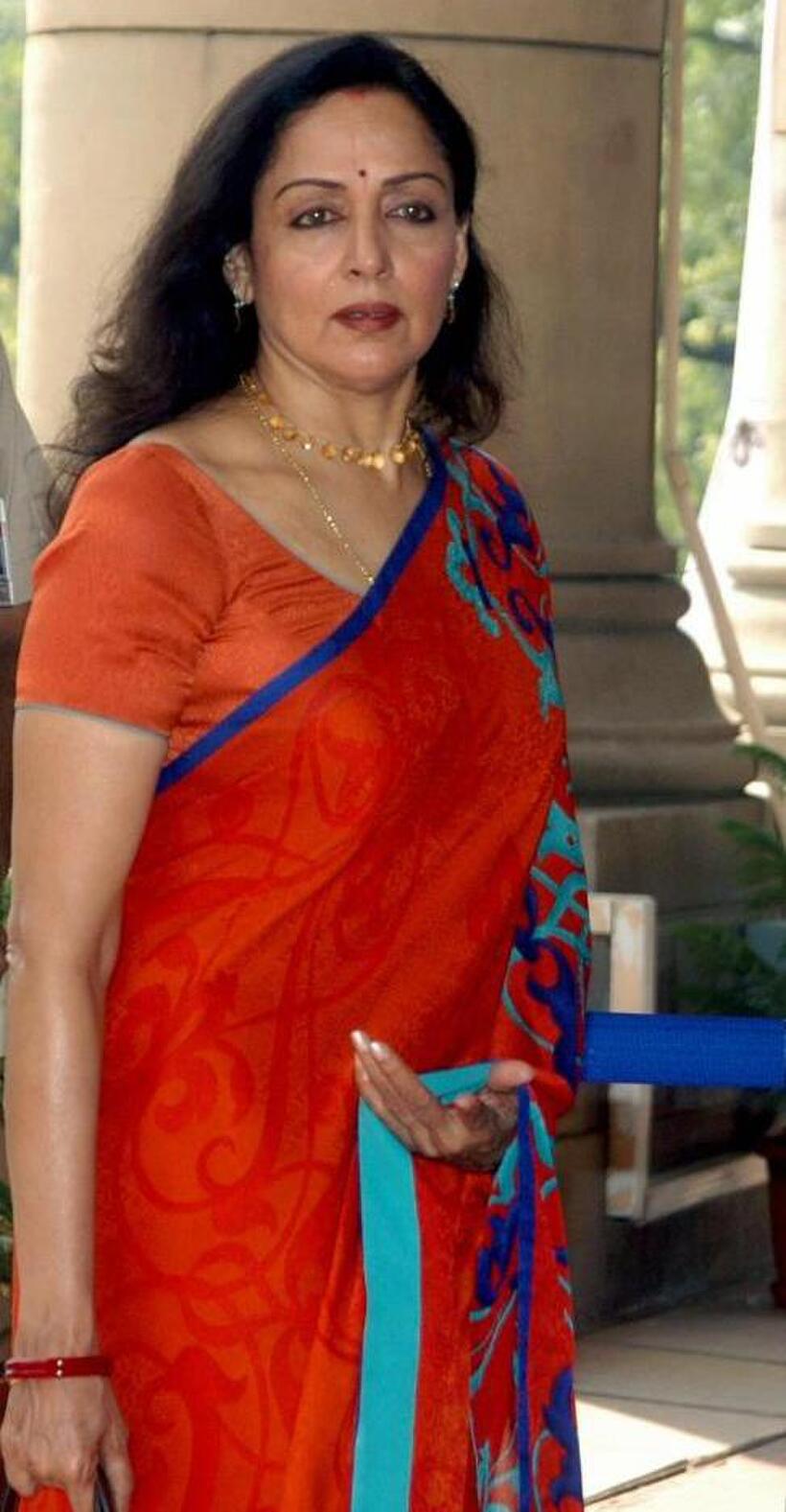 Hema Malini at the Indian Vice-President election at Parliament in New Delhi.