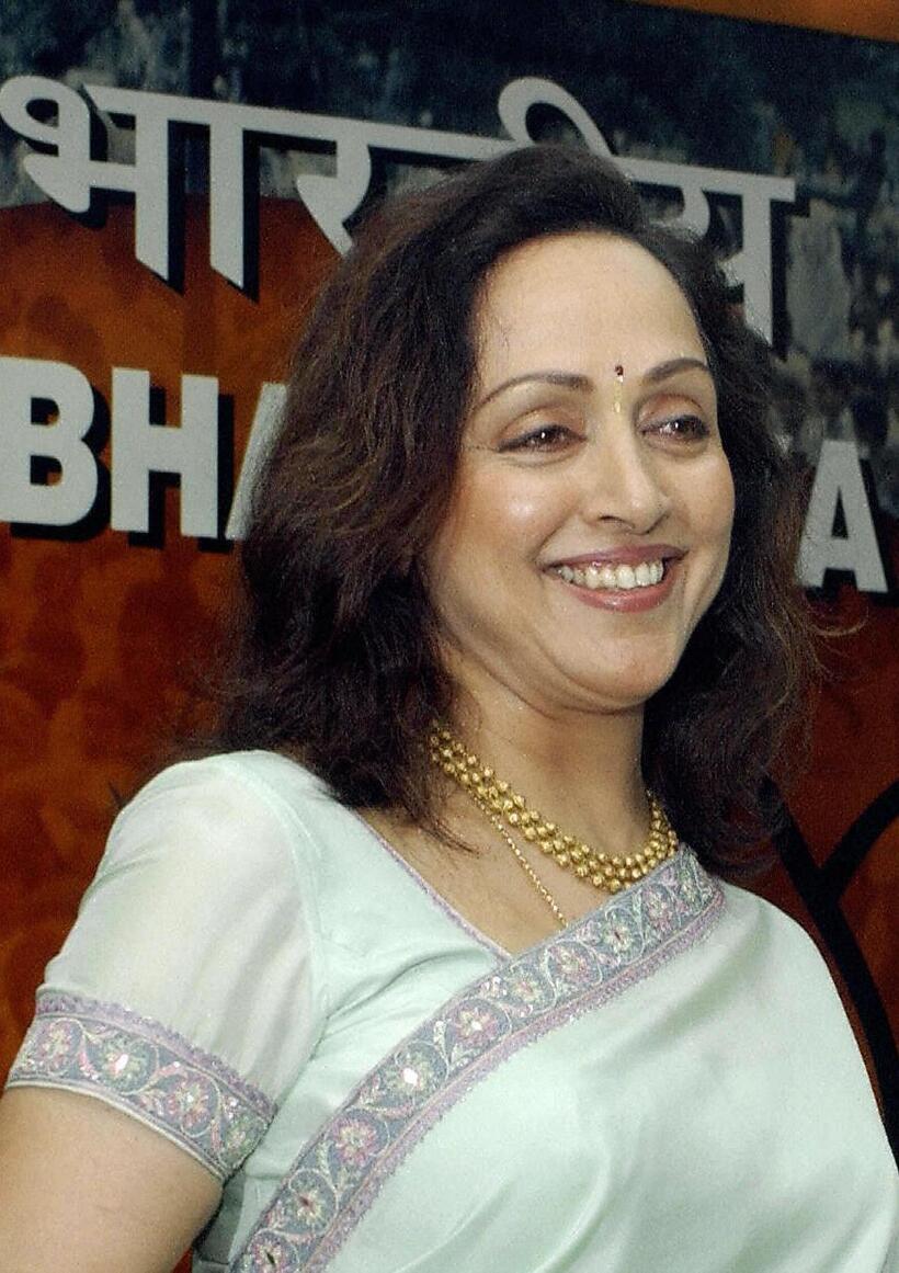 Hema Malini at the function at BJP headquarters in New Delhi.