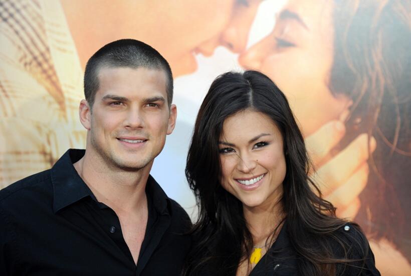 Rick Malambri and Lisa Mae at the premiere of "The last song."