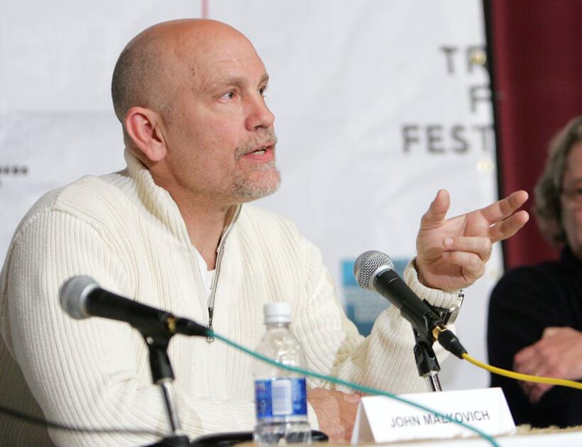 John Malkovich at the 5th Annual Tribeca Film Festival, attends the "Colour Me Kubrick" press conference.
