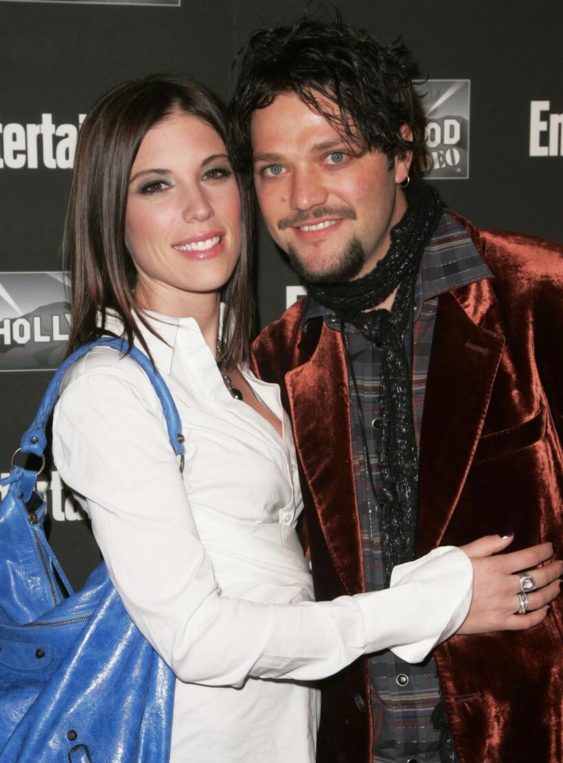 Missy Margera and Bam Margera at the Entertainment Weekly Academy Awards viewing party.