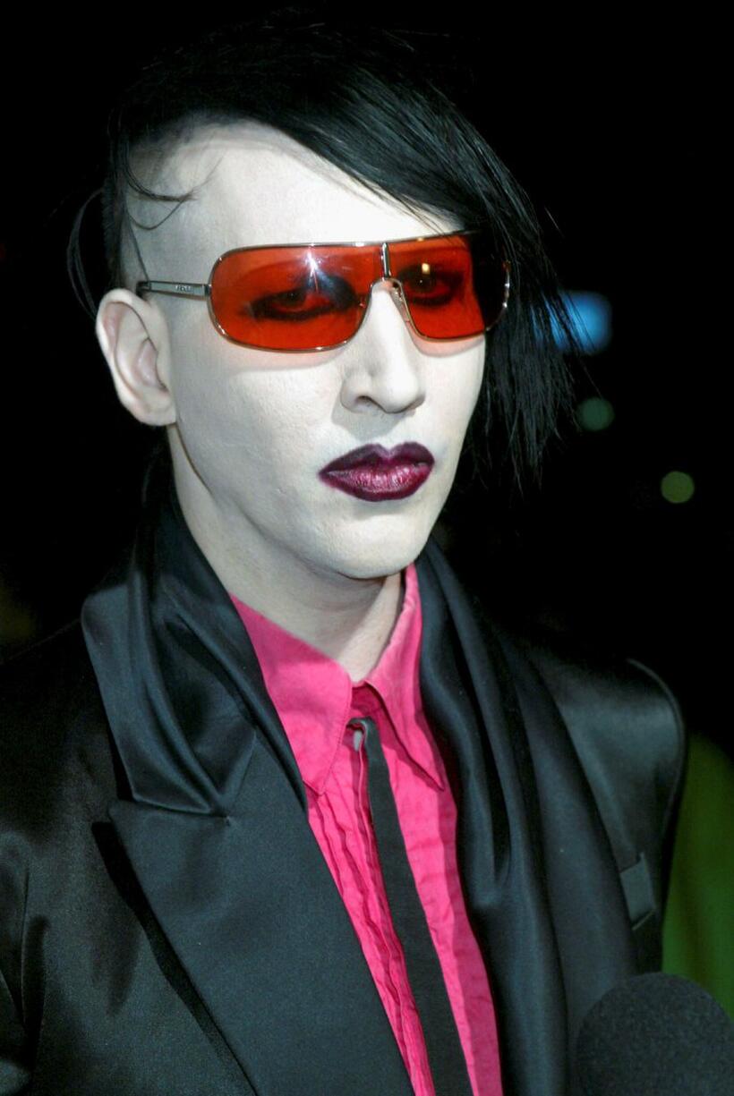 Marilyn Manson at the block party in celebration of the opening of three Marc Jacobs stores.