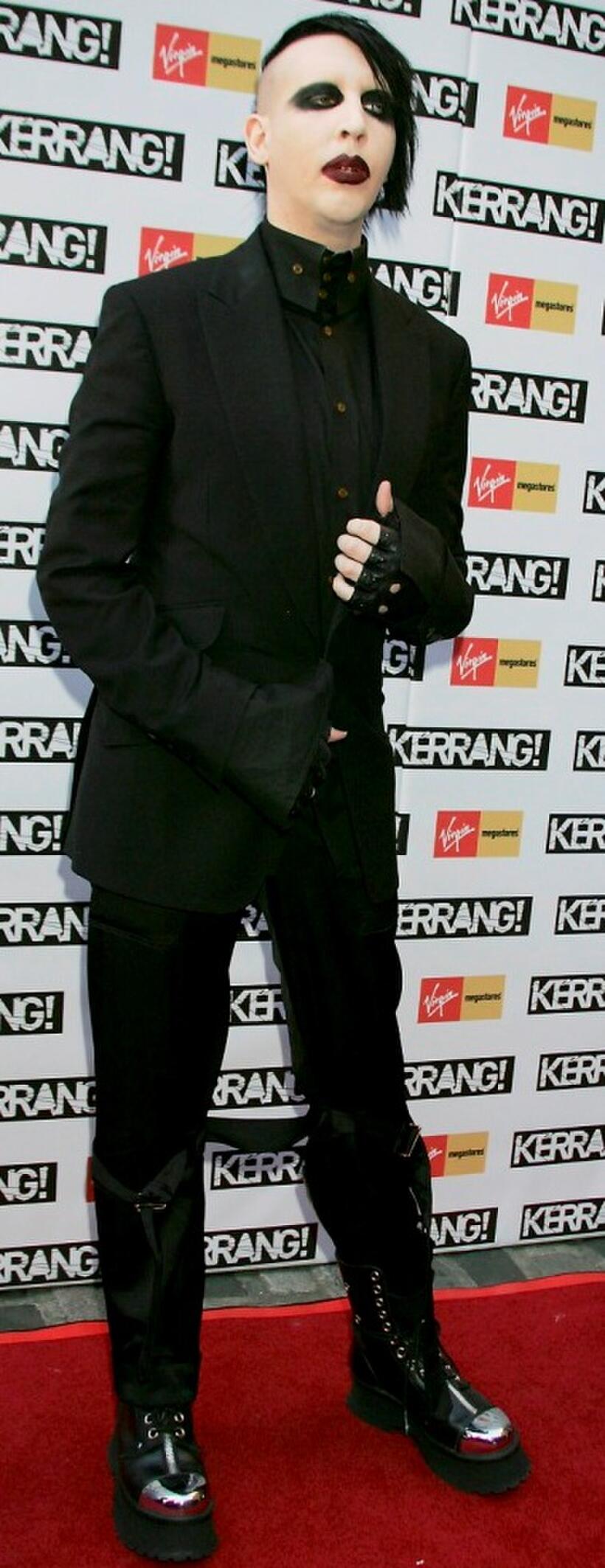 Marilyn Manson at the Kerrang Awards 2005, the Annual music magazine's prestigious Awards.