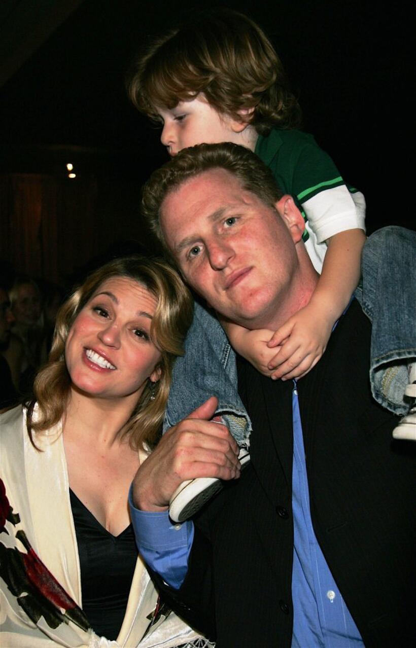 Anita Barone, Michael Rapaport and his son Masco at the after party of the 4th annual IndieProducer Awards Gala.