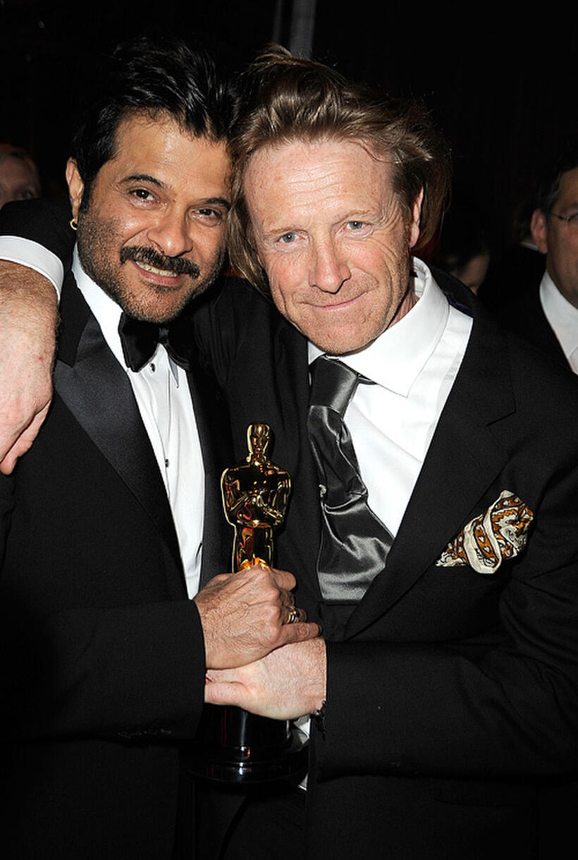 Anil Kapoor and Anthony Dod Mantle at the after party for "Slumdog Millionaire" and "The Wrestler."