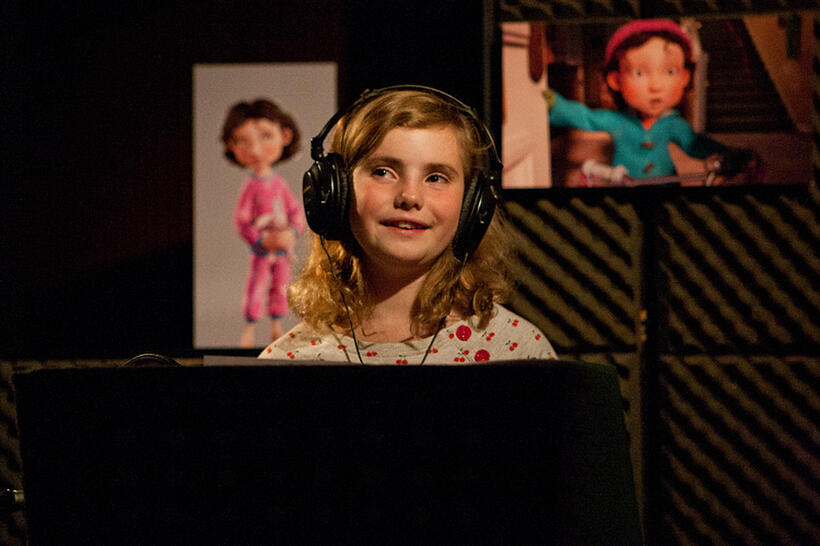 Ramona Marquez on the set of "Arthur Christmas."