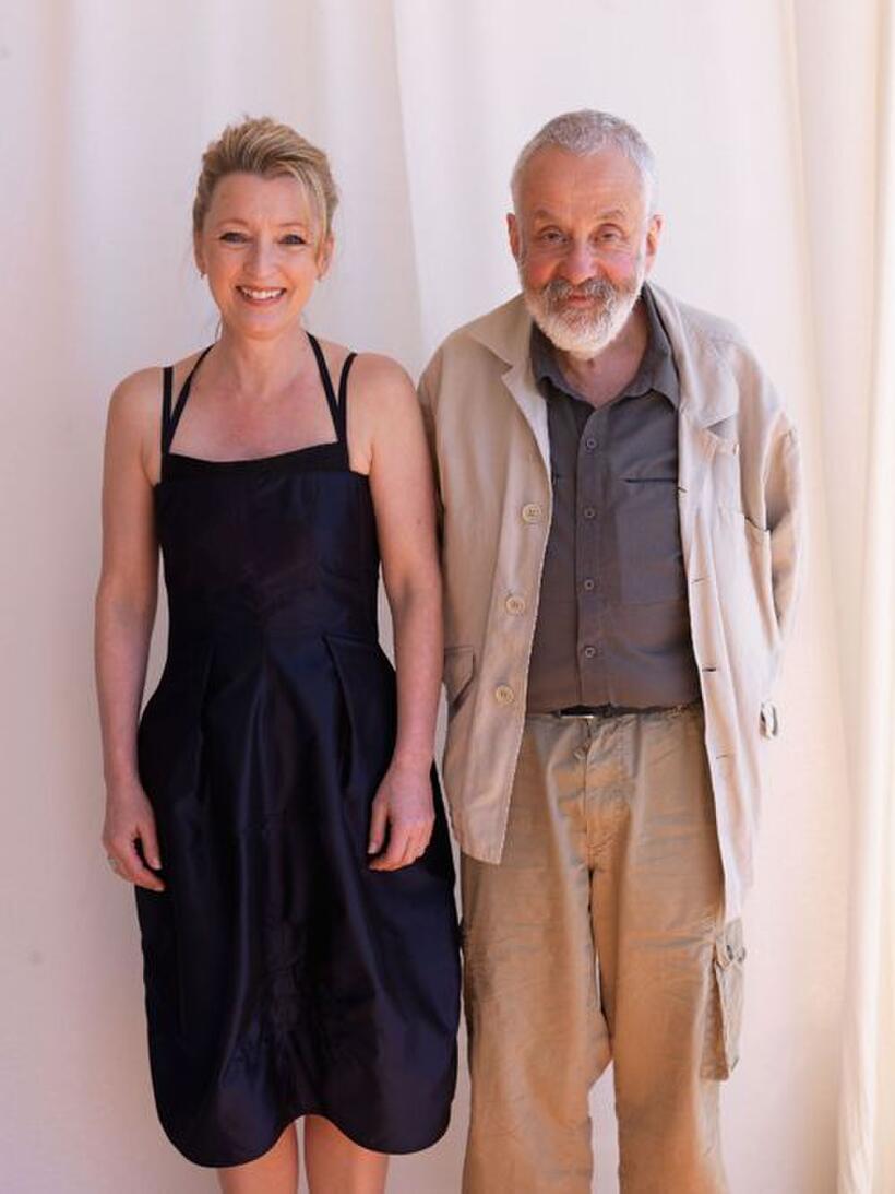 Lesley Manville and director Mike Leigh at the 63rd Annual Cannes Film Festival.