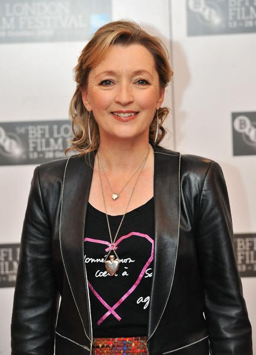 Lesley Manville at the photocall of "Another Year" during the 54th BFI London Film Festival.