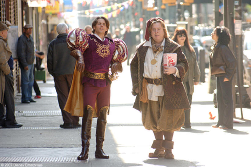 James Marsden and Timothy Spall in "Enchanted."