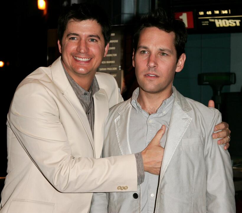 Ken Marino and Paul Rudd at the premiere of "Diggers."