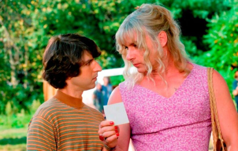 Demetri Martin as Elliot Tiber and Liev Schreiber as Vilma in "Taking Woodstock."