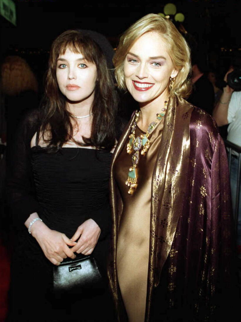 Isabelle Adjani and Sharon Stone at the premiere of "Diabolique".