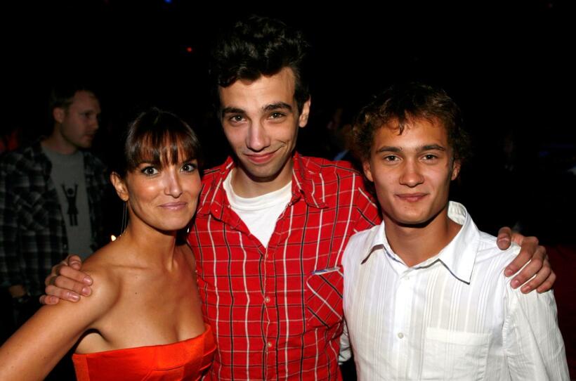 Lorene Scafaria, Jay Baruchel and Rafi Gavron at the after party of the premiere of "Nick & Norah's Infinite Playlist."