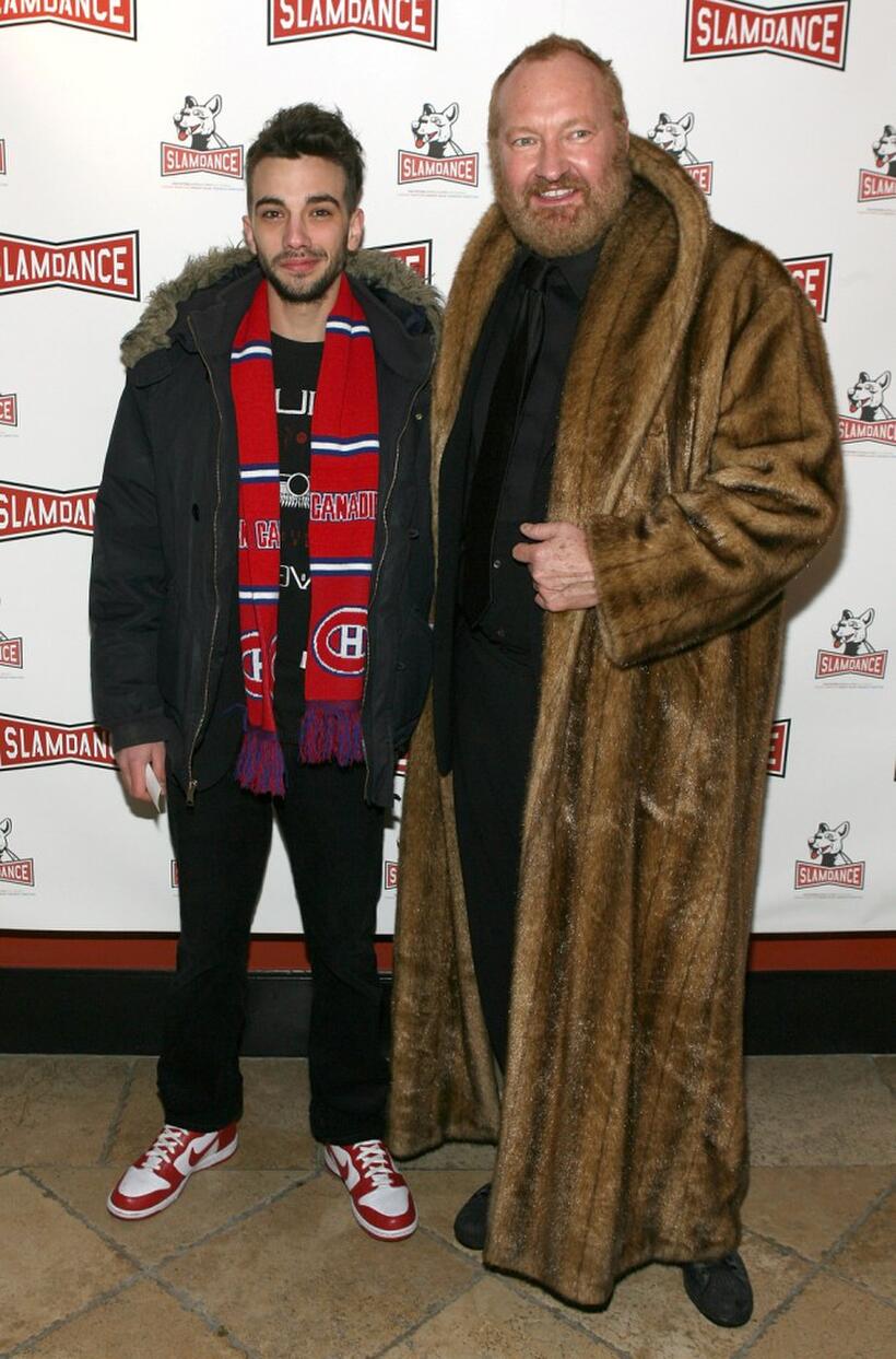 Jay Baruchel and Randy Quaid at the premiere of "Real Time."