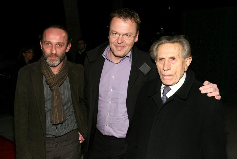 Karl Markovics, Stefan Ruzowitzky and Aldolf Burger at the Oscar Foreign Language Film Certificate of Nomination Presentation.