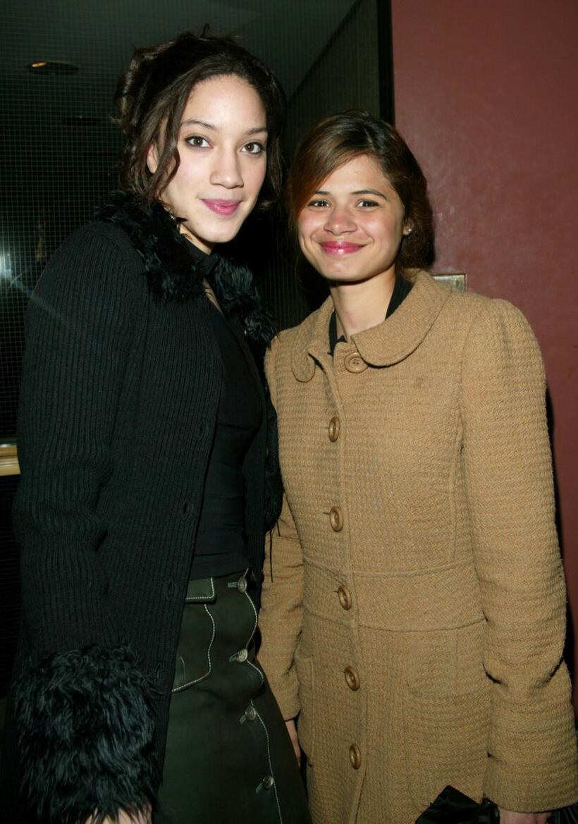 Judy Marte and Melonie Diaz at the premiere of "Raising Victor Vargas" during the MOMA and The Film Society of Lincoln Centers New Directors/New Films series opening night.
