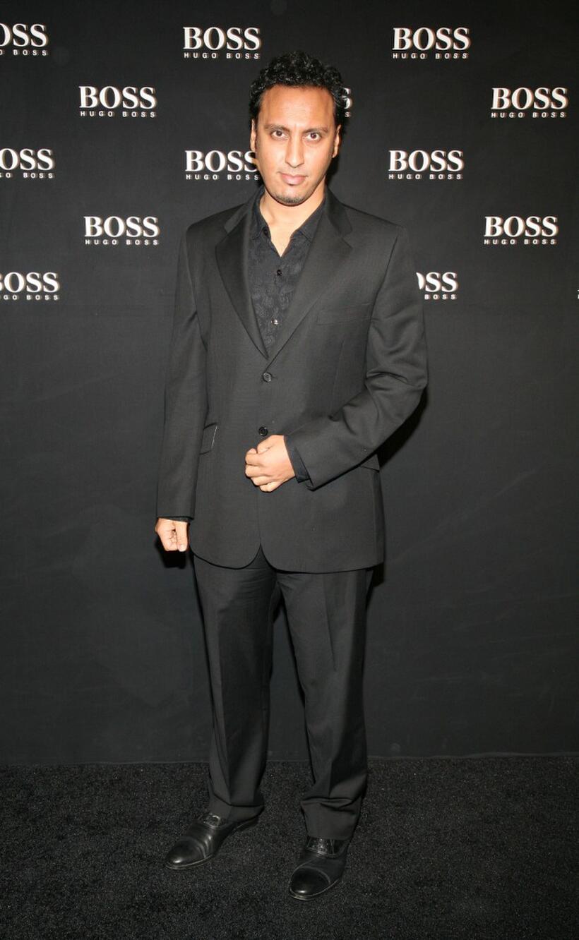 Aasif Mandvi at the Boss Black Spring / Summer 2008 collection show.