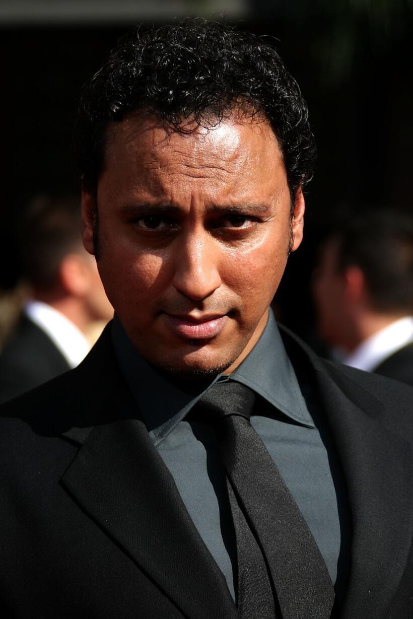 Aasif Mandvi at the 59th Annual Primetime Emmy Awards.