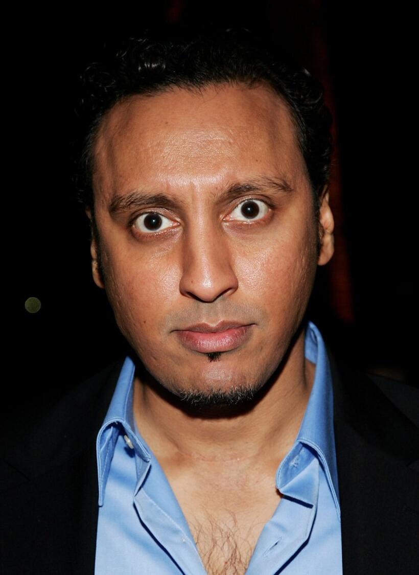 Aasif Mandvi at the opening night afterparty of "SOS."