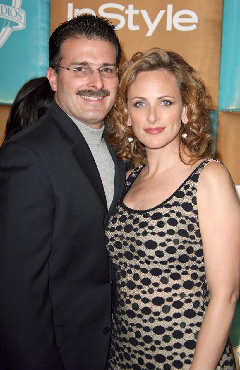 Marlee Matlin and guest arrive at the In Style Magazine and Warner Bros. Studios Golden Globe After Party.