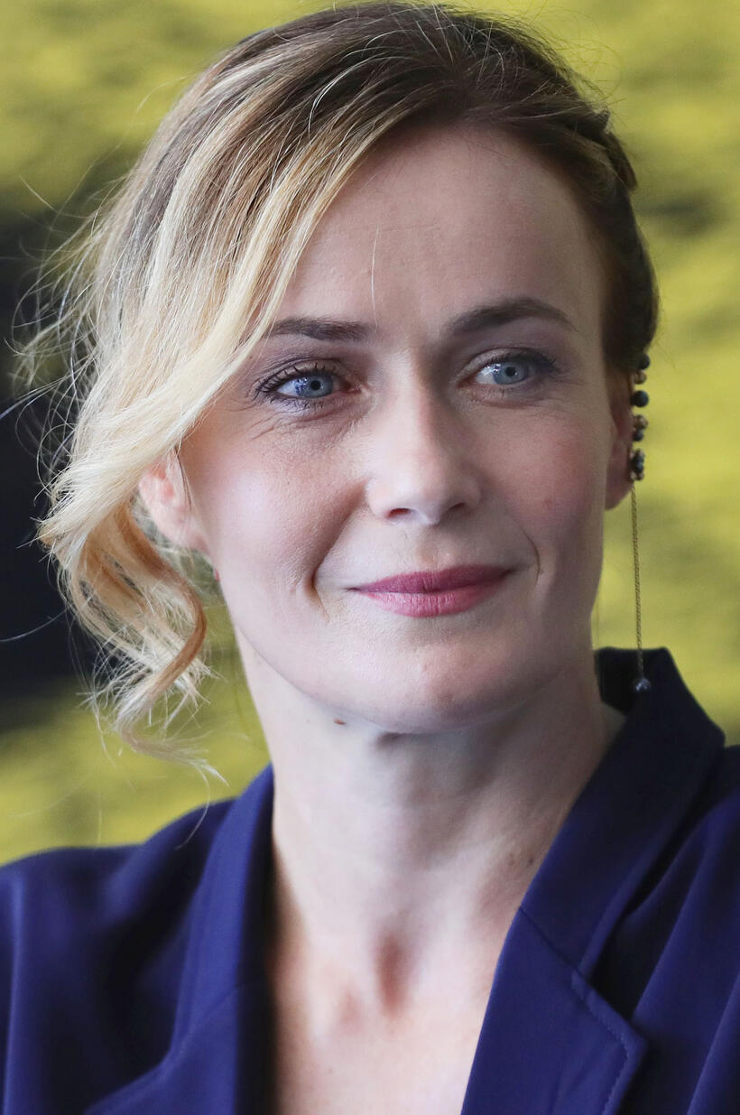 Lucia Mascino at the "Amori che non sanno stare al mondo" photocall during the 70th Locarno Film Festival.