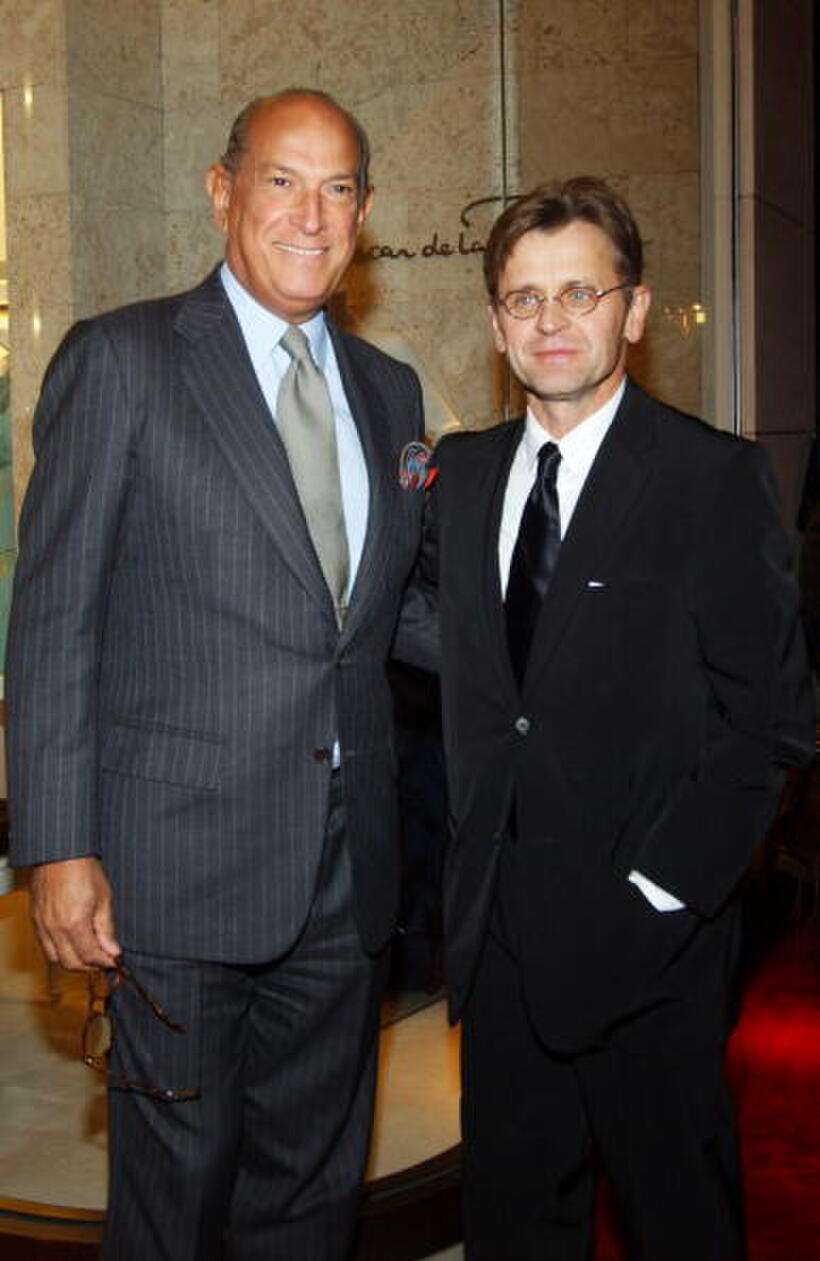 Mikhail Baryshnikov and Oscar de la Renta at the newly opened Oscar de la Renta Boutique.