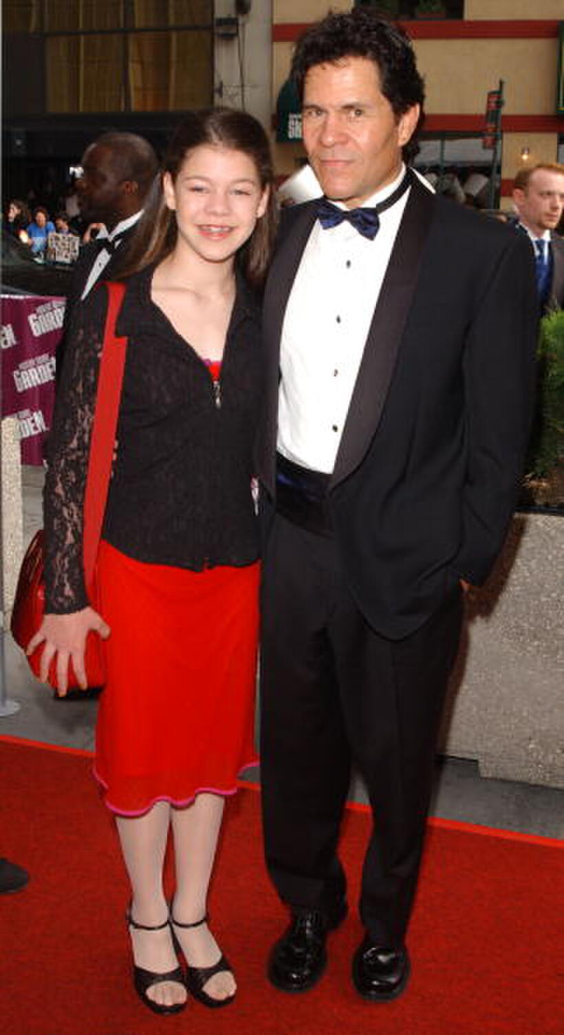 A. Martinez and daughter at the 29th Annual Daytime Emmy Awards.
