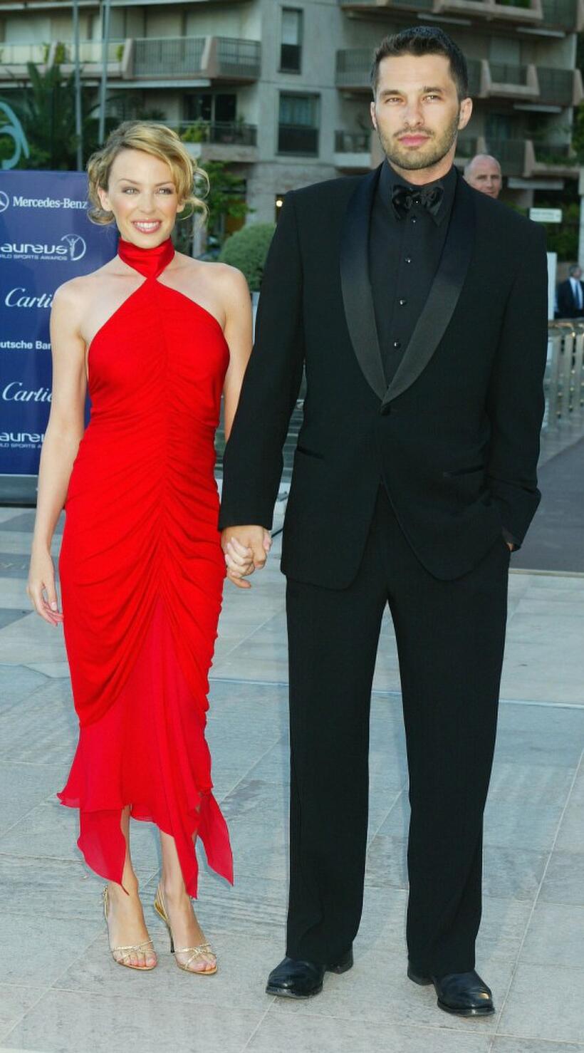 Kylie Minogue and Olivier Martinez at the Laureus World Sports Awards.