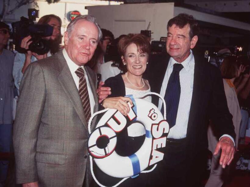 Jack Lemmon, Martha Coolidge and Walter Matthau at the premiere of "Out To Sea."