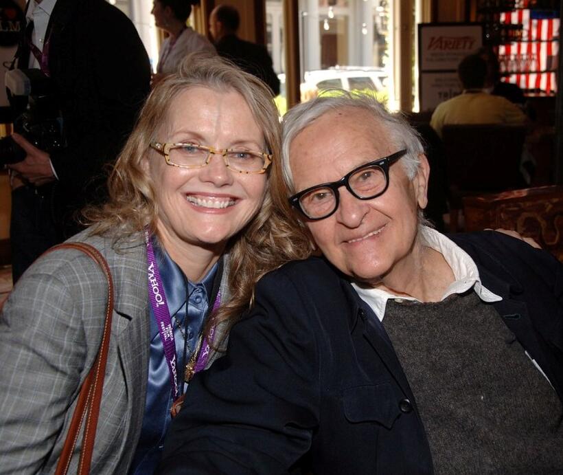 Pat Swinney Kaufman and Albert Maysles at the 2007 Tribeca Film Festival.