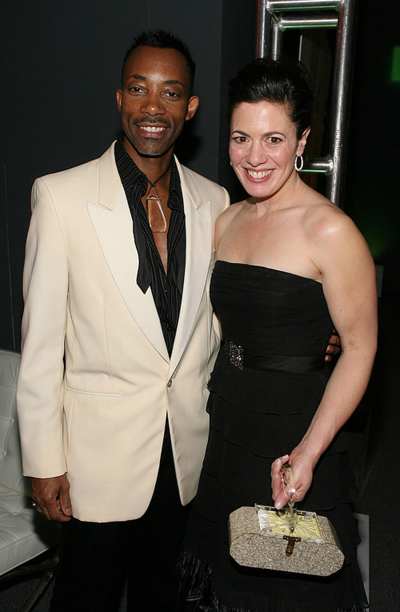Jacqueline Mazarella and Darrell Johnson at the after party of the 9th Annual Costume Designers Guild Awards in California.