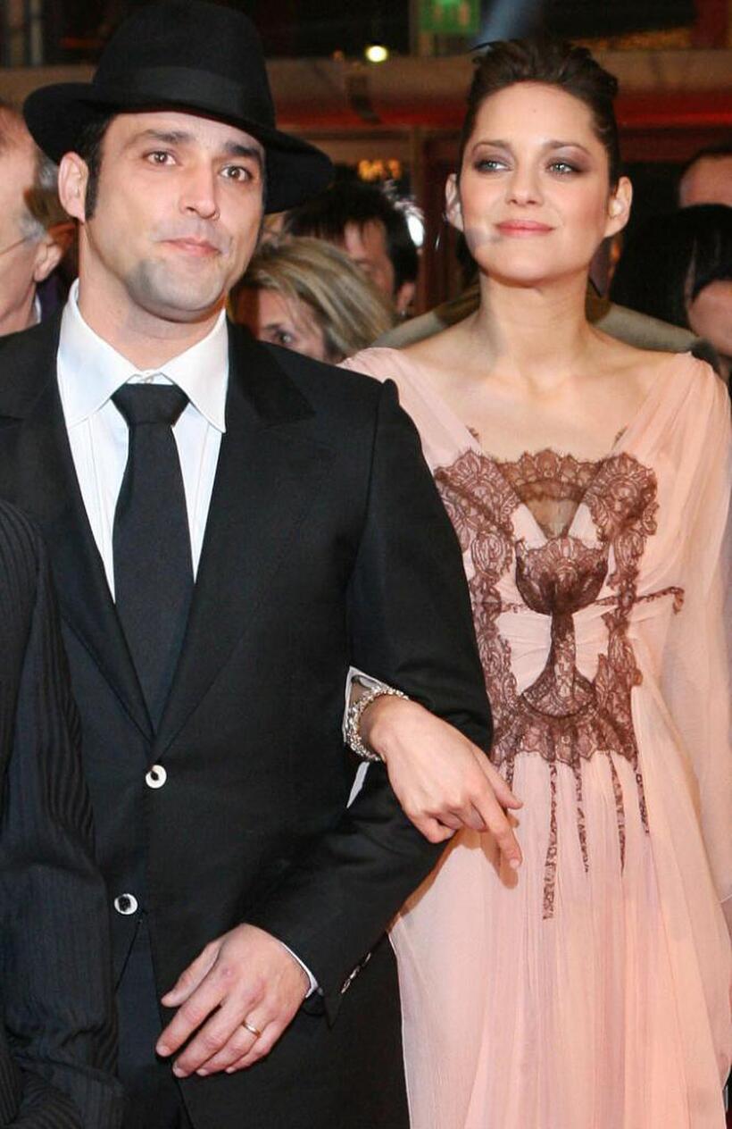 Jean-Pierre Martins and Marion Cotillard at the screening of "La vie en rose" during the opening night of the 57th Berlinale Film Festival.
