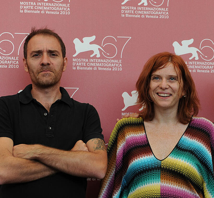 Valerio Mastandrea and Susanna Nicchiarelli at the 67th Venice Film Festival.