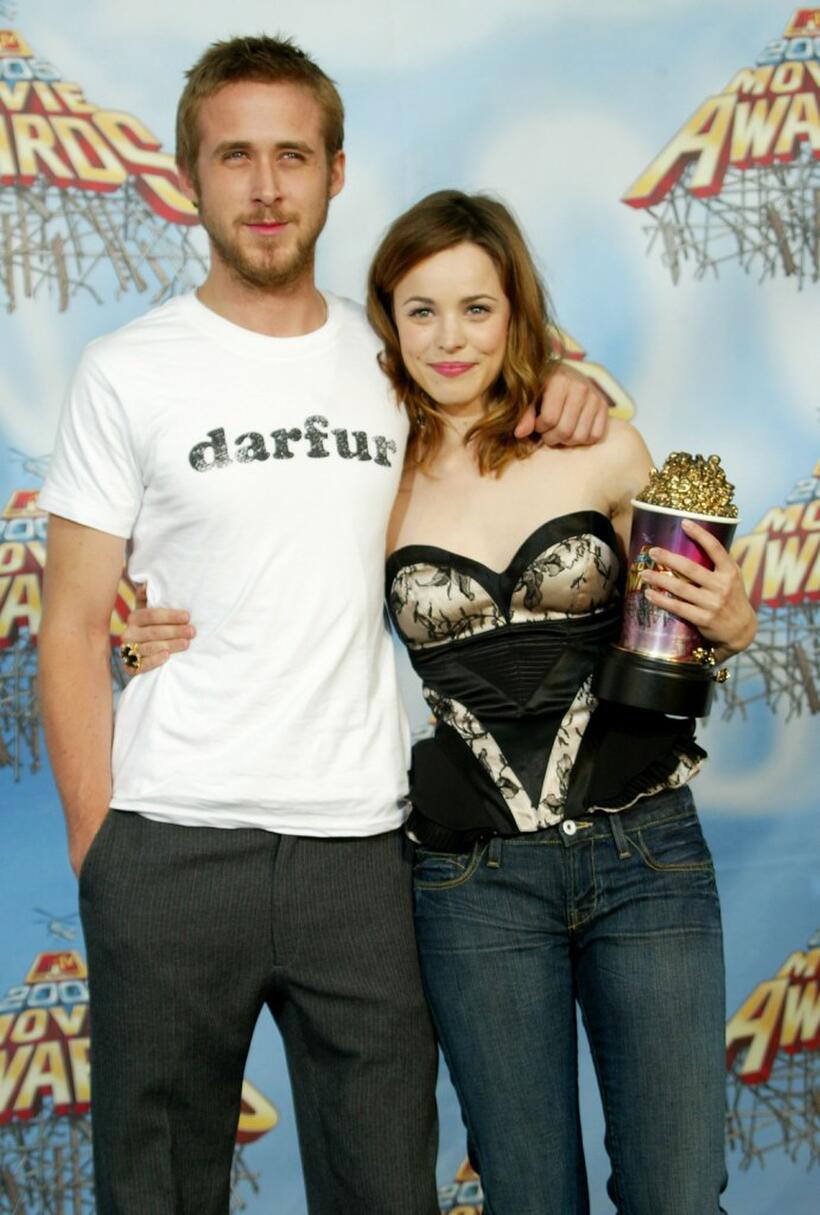 Ryan Gosling and Rachel McAdams at the 2005 MTV Movie Awards.