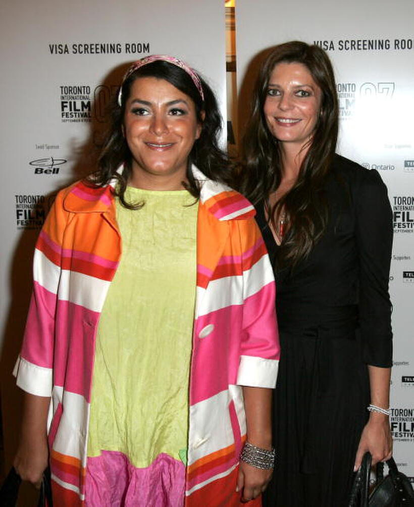 Marjane Satrapi and Chiara Mastroianni at the Toronto International Film Festival 2007.