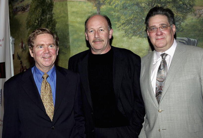 Richard Masur, John Christopher Jones and Julian Gamble at the opening night of "Democracy" after party.