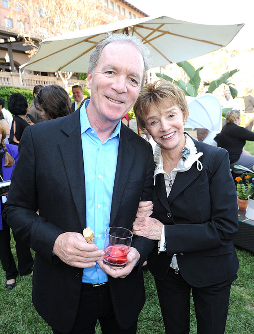 Executive producer Ken Corday and Peggy McCay at the after party of the NBC Universal Summer Press Day in California.