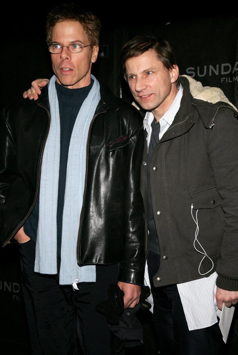 Greg Germann and Simon McBurney at the opening night premiere of "Friends with Money" during the 2006 Sundance Film Festival.