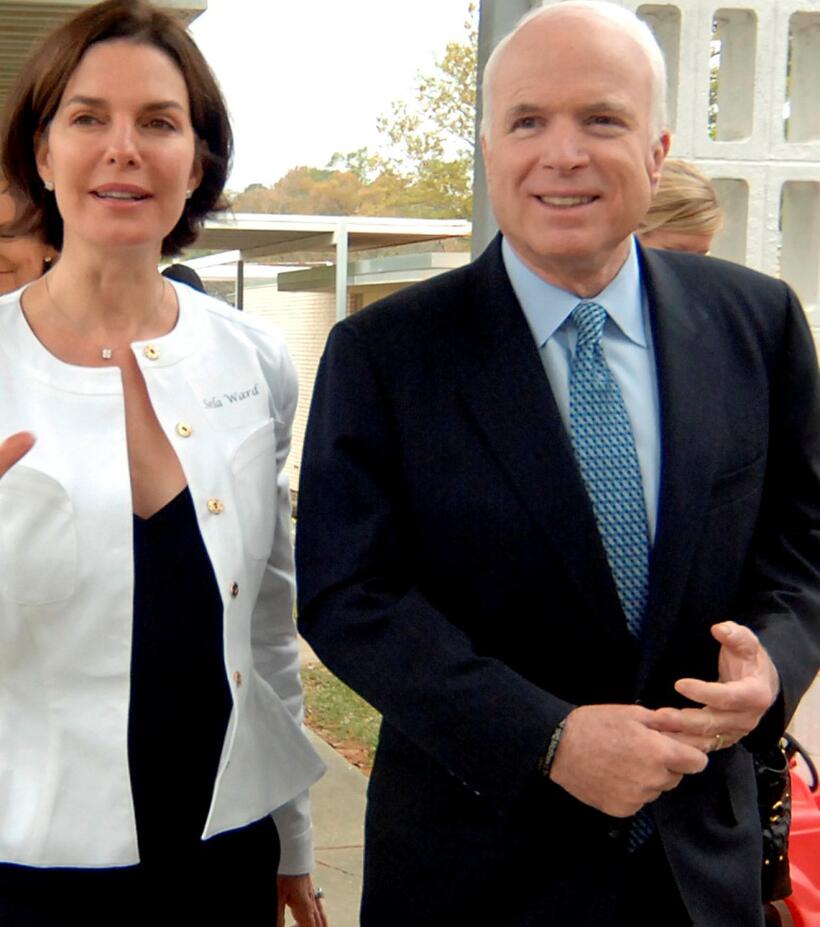 Sela Ward and John McCain at the Hope Village for Children.