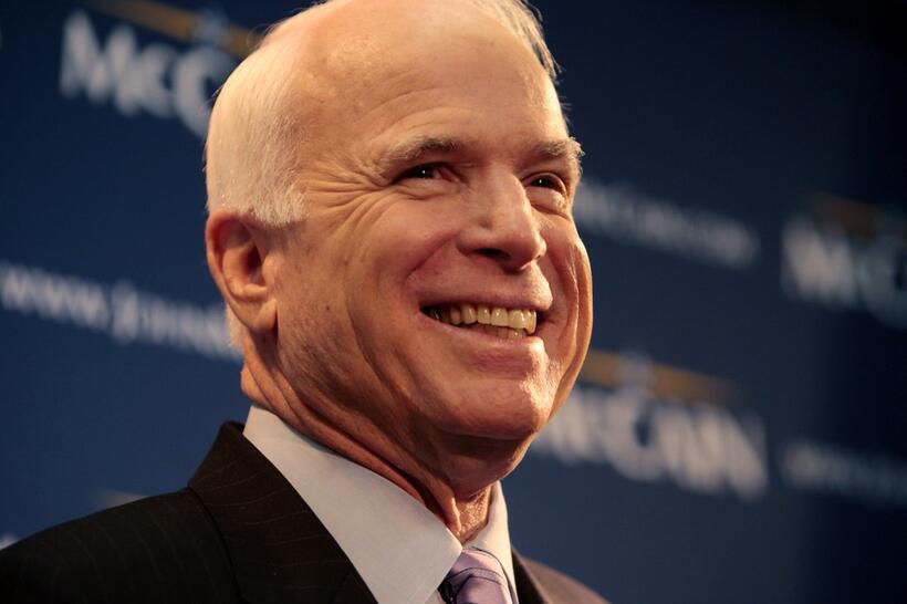 John McCain at the Presidential Campaign in Brooklyn.
