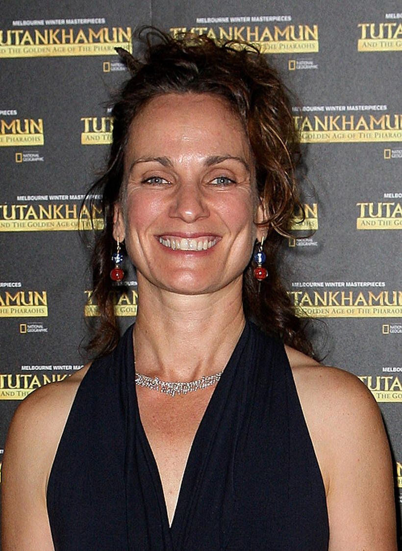 Catherine McClements at the opening night of the Tutankhamun exhibition in Melbourne.