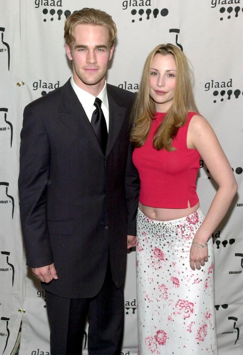 James Van Der Beek and Heather McComb at the GLAAD Awards.