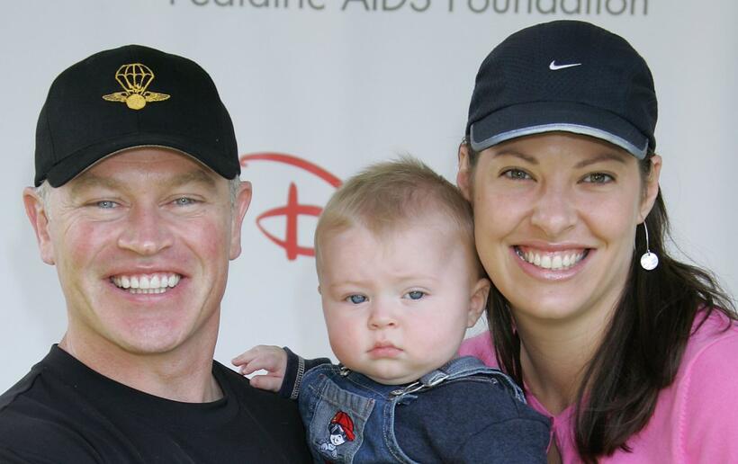 Neal McDonough and his family at the "A Time for Heroes Celebrity Carnival" to benefit the Elizabeth Glaser Pediatric AIDS Foundation.
