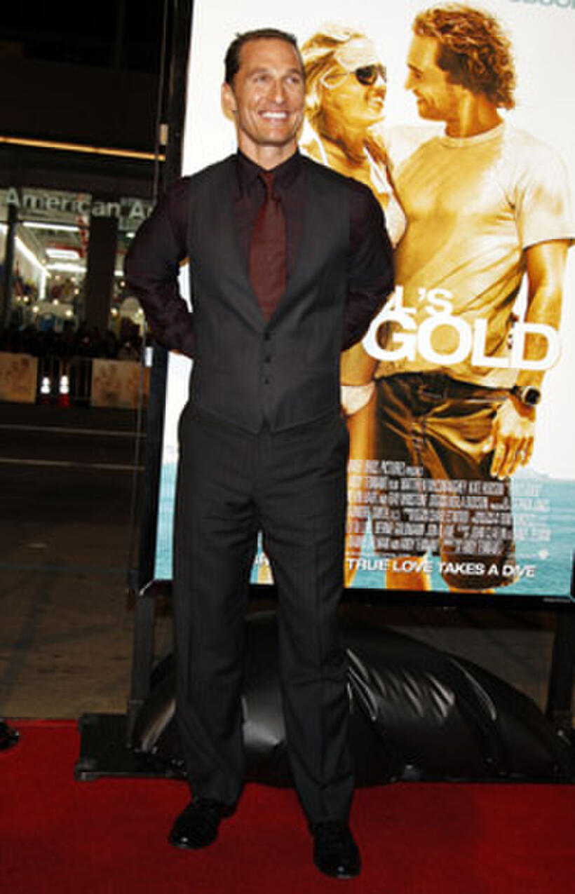 Actor Matthew McConaughey at the Hollywood premiere of "Fool's Gold."