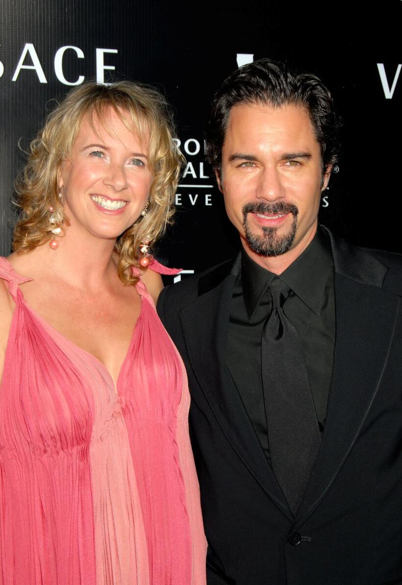 Janet Holden and her husband Eric McCormack at the Rodeo Drive Walk of Style award.