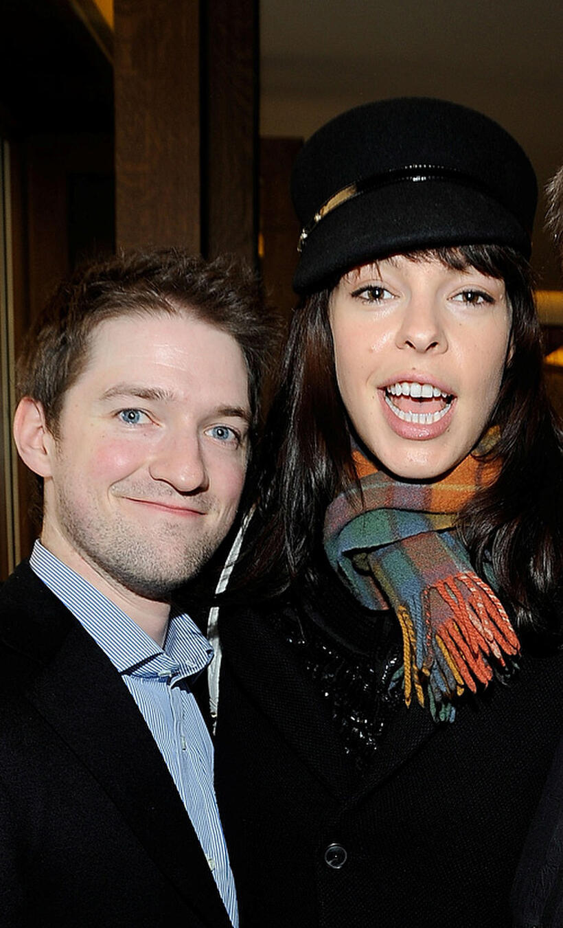 Composer Stephen Barton and Pollyanna McIntosh at the UK Film Council US Post Oscars Brunch in California.